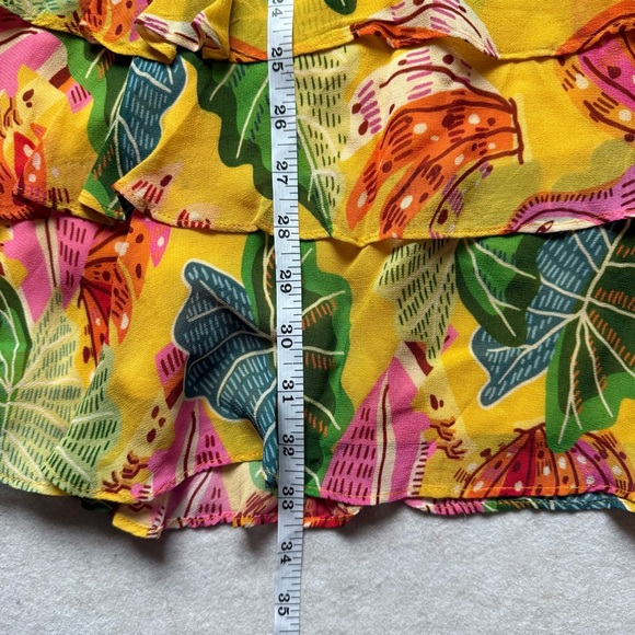 FARM Rio Yellow Ruffle Mini Dress Size XS - Picture 12 of 12